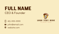 Creepy Parachute Skull Business Card Preview