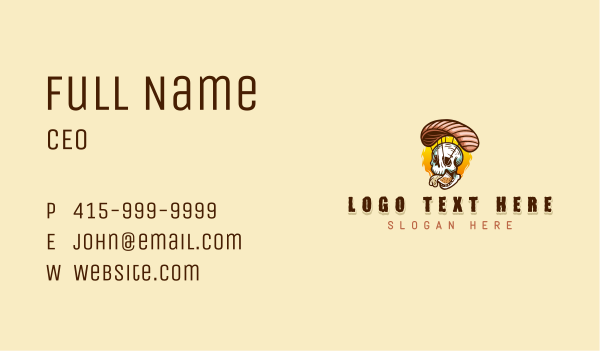 Creepy Parachute Skull Business Card Design Image Preview