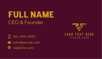 Golden Letter V Business Card Image Preview