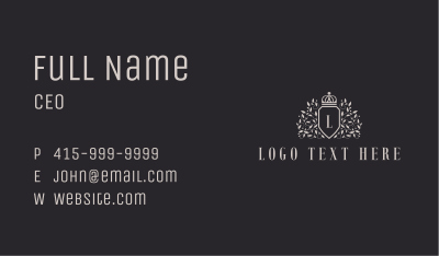 Royal Wreath Crown Business Card Image Preview