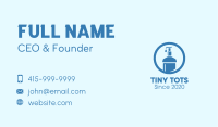 Blue Round Liquid Sanitizer Business Card Image Preview