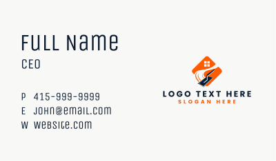 Trowel Plastering Construction Business Card Image Preview