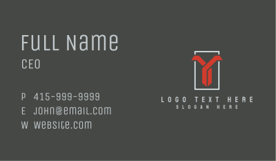 Red Gamer Letter Y Business Card Image Preview