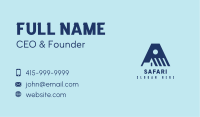 Blue Roof Letter A Business Card Image Preview