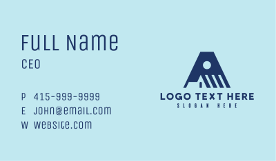 Blue Roof Letter A Business Card Image Preview