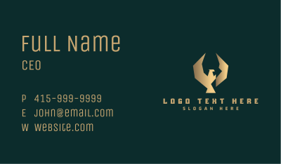 Golden Luxury Eagle Business Card Image Preview