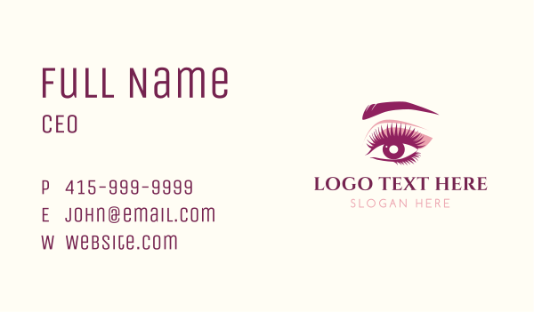 Eyelash Beauty Clinic Business Card Design Image Preview