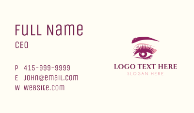 Eyelash Beauty Clinic Business Card