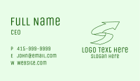 3D Green Arrow  Business Card Image Preview