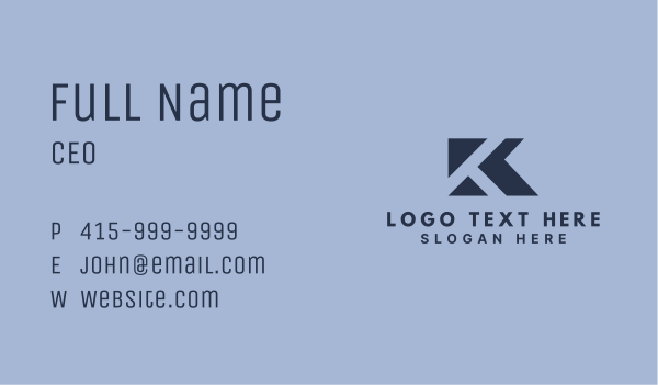 Express Delivery Letter K Business Card Design Image Preview