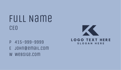 Express Delivery Letter K Business Card Image Preview