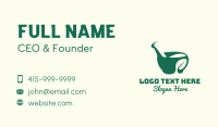 Leaf Mortar Herbal Medicine Business Card Image Preview