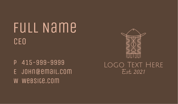 Tribal Woven Macrame Business Card Design Image Preview