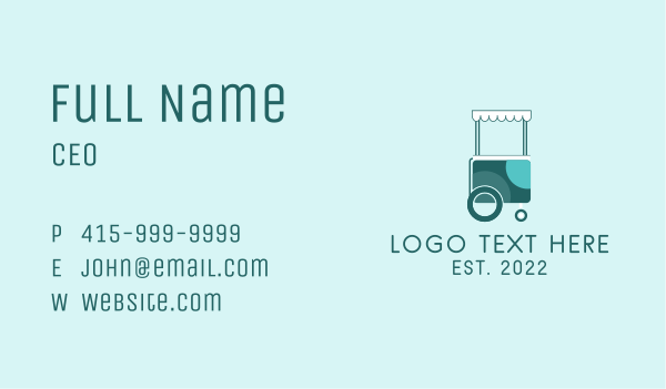 Street Food Cart  Business Card Design Image Preview