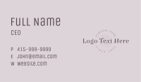 Whimsical Flower Wordmark Business Card Image Preview