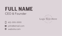 Whimsical Flower Wordmark Business Card Design