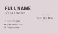 Whimsical Flower Wordmark Business Card Preview