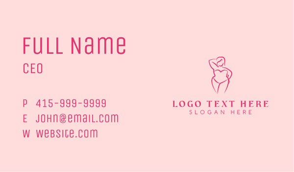 Plus Size Lingerie Swimwear Business Card Design Image Preview