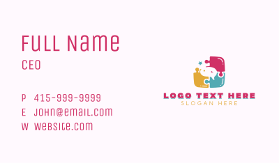 Chat Bubble Puzzle Business Card Image Preview