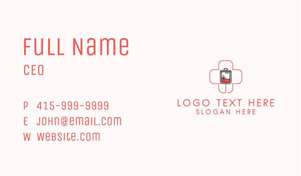 Medical Blood Donation Business Card Design Image Preview