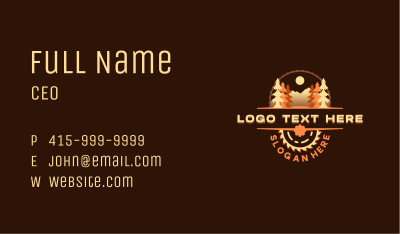 Pine Tree Wood Saw Business Card Image Preview