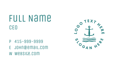 Marine Ocean Anchor Business Card