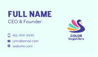 Colorful Swan Silhouette Business Card Image Preview