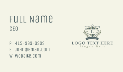 Vintage Shield Crest Letter Business Card Image Preview