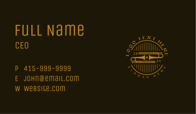 Musical Instrument Trombone Business Card Image Preview