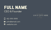 Luxury Professional Wordmark Business Card Image Preview