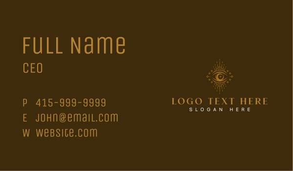 Stylish Eye Psychic Business Card Design Image Preview