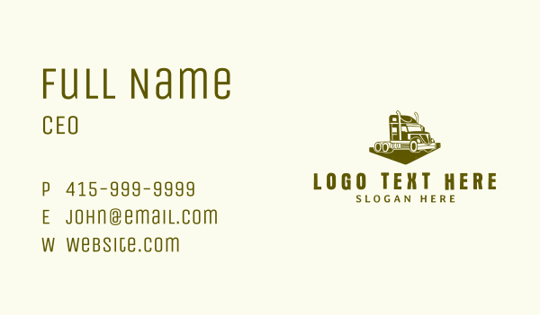 Trading Freight Truck Business Card Design Image Preview