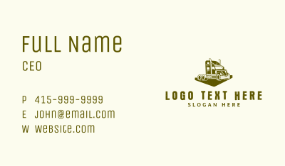 Trading Freight Truck Business Card Image Preview