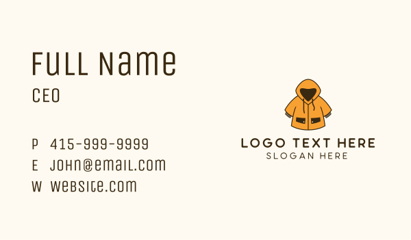 Kiddie Raincoat Clothing  Business Card Design Image Preview