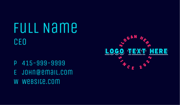 Digital Circle Wordmark Business Card Design Image Preview