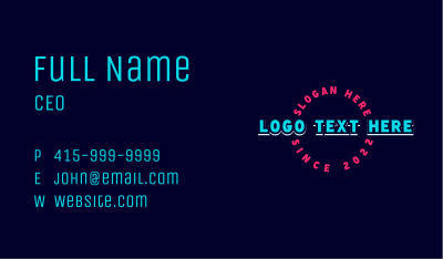 Digital Circle Wordmark Business Card Image Preview