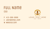 Wheat Donut Anchor Emblem  Business Card Image Preview