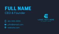 Networking Company Letter E  Business Card Preview