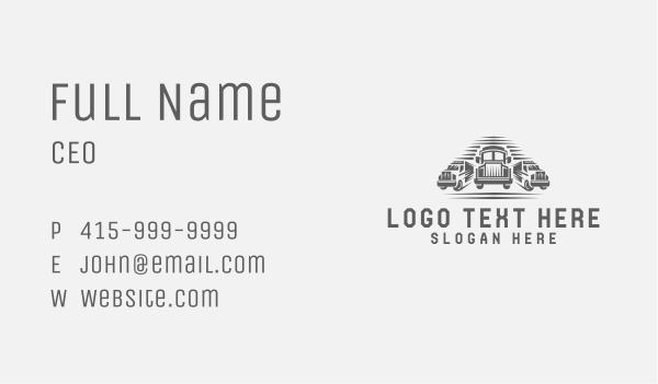 Trucking Freight Mover Business Card Design Image Preview