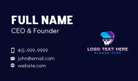 Pixelated Skull Sunglasses Business Card Preview