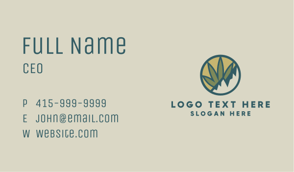 Nature Weed Mountain Business Card Design Image Preview
