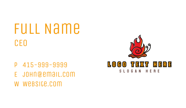 Hot Snail Mascot Business Card Design Image Preview