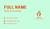 Orange  Letter K Business Card Design