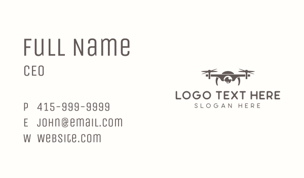 Videography Aerial Drone Business Card Design Image Preview