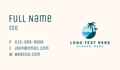 Palm Tree Summer Business Card Image Preview