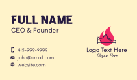 Fiery Monoline Sneakers Business Card Design