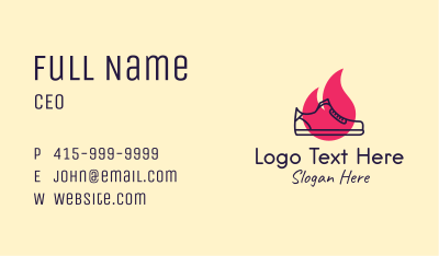 Fiery Monoline Sneakers Business Card Image Preview