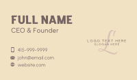 Feminine Business Lettermark Business Card Image Preview