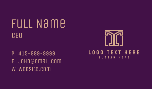 Luxury Boutique Letter T Business Card Design Image Preview