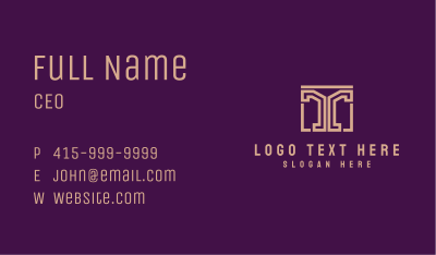 Luxury Boutique Letter T Business Card Image Preview